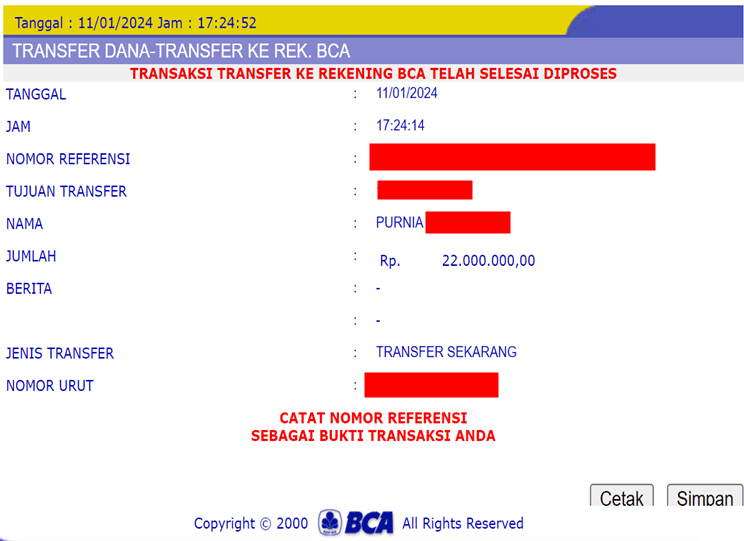 Bukti Pembayaran Menang Casino Online